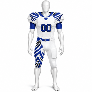Conjunto de Pantalones y Camiseta de Fútbol Americano de Primera Calidad con Nombre de Marca Personalizado, Uniforme Transpirable de Poliéster con Estampado por Sublimación - Product Image 3