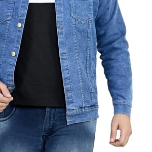 Vestes en jean personnalisées avec logo, parfaites pour les marques et les boutiques, veste en jean à lavage vintage, mode urbaine intemporelle - Product Image 4