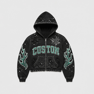 Custom Manufacturer Heavyweight <b>Zip</b> Hoodies Premium Wholesale Heavyweight Hoodies Factory Supply - Product Image 4