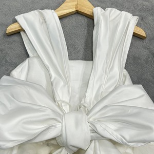 Robe de bal en tulle blanc de haute qualité pour bébé fille sans manches dos nu perles papillon fleur conception 3-8 ans enfants - Product Image 4