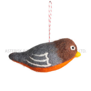 Belle couleur naturelle gris Orange feutré oiseaux décorations fournitures maison Restaurants hôtels café noël feutré oiseaux ensemble - Product Image 3