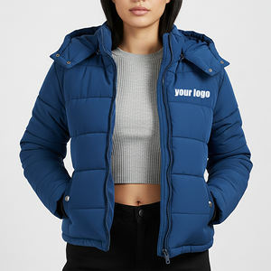 Chaqueta Acolchada para Mujer, Modelo 2025, Diseño Simple y Moderno, 100% Poliéster, Informal, Ligera, Cálida, con Forro de Algodón y Bordado - Product Image 4