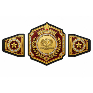 Treasures Impex TI-CB-B12 Wrestling Champion <b>Belt</b> Gold <b>Red</b> Metal Sports Celebrity Collectible for Fans and Wrestlers - Product Image 4