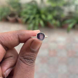 Raw Amethyst <b>Ring</b> in Prong <b>Set</b> Sterling <b>Silver</b> Handmade Stone <b>Ring</b> February Birthstone Jewelry Elegant Amethyst Statement <b>Ring</b> - Product Image 1