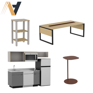 Ensemble de meubles de chambre à coucher en bois massif moderne et durable, respectueux de l'environnement, pour hôtel StudioRes Marriott, en bois et métal, OEM ODM, King/Queen/Twin - Product Image 4