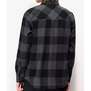 High Quality Men's Full Sleeve Solid Flannel Dress <b>Shirts</b> Stand Collar Formal 100% Cotton <b>Quilted</b> Lined Oversized Fit - Product Image 2