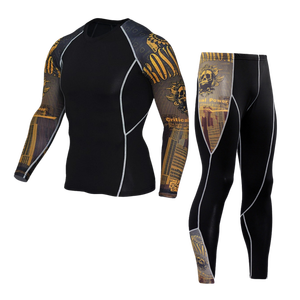 Nouvel ensemble Rashguard + short personnalisé pour hommes adultes, tenue de combat MMA, impression numérique, coupe ajustée, séchage rapide, Spandex/Polyester 260g, UFC Jiu - Product Image 3