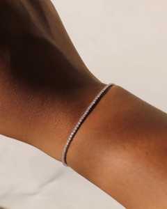 1 Ctw Minimalist Round Cut Lab Grown Diamond Tennis <b>Bracelets</b> Box Lock Modern Luxury Jewelry 14k <b>Solid</b> Gold 925 <b>Silver</b> Wholesale - Product Image 2