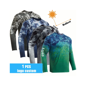 Camisa de Pesca de Manga Larga para Hombre, con Estampado por Sublimación, Secado Rápido, UPF 50, Patrón de Camuflaje, Ropa para Actividades al Aire Libre - Product Image 3