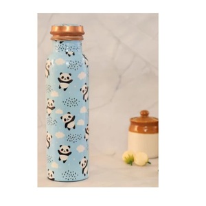 Purest Copper Customized Ayurvedic <b>Water</b> <b>Bottle</b> Enamel Finishing Floral Style <b>Water</b> <b>Bottle</b> At Wholesale Price - Product Image 2