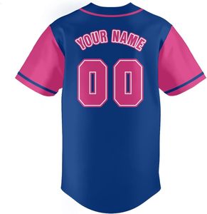 Maillot de baseball 100 % polyester pour homme et jeune, maillots de softball personnalisés, uniformes unisexes, t-shirt imprimé numérique à boutons style hip-hop - Product Image 3