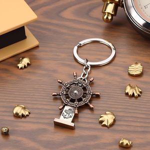 Llavero de Metal con Forma de Timón de Barco Vintage, Colgante Náutico para Bolsa, Regalo, Recuerdo - Product Image 1