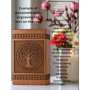 Luxury Rosewood Urn for Human Ashes – Handmade Memorial Box Keepsake urn Memorial Keepsake by AYAANS - Product Image 4