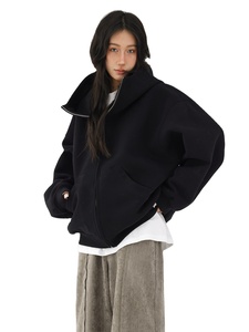 CAULT ARRAY Automne/Hiver Style rétro américain Silhouette haut de gamme Sweat-shirt à capuche épaissi 100% coton pour femmes - Product Image 3