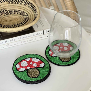 Embroidery <b>Glass</b> Beads Polyester Coasters Placemats by Creative Art Zone - Product Image 4
