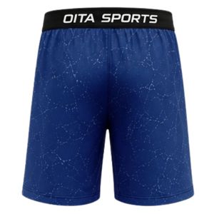 Shorts d'entraînement athlétiques imprimé marbre bleu roi avec taille élastique, respirants, légers, pour la gym, le fitness et la performance sportive - Product Image 2
