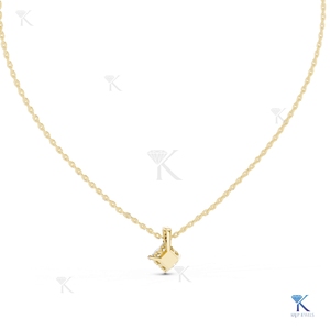 Lab Grown Diamond Princess Cut Kite <b>Pendant</b> Necklace 14K/18K <b>Solid</b> <b>Gold</b> Luxury Women's Party & Wedding Jewelry - Product Image 6