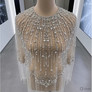 Blusa con Apliques de Flecos de Cristal para Actuaciones de Danza Escénica - Product Image 3
