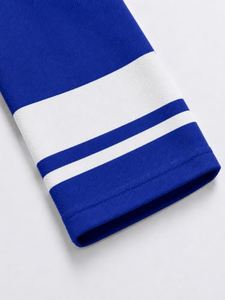 Maillot de hockey sur glace à col en V, manches longues, nom de l'équipe imprimé, évacuation de l'humidité, antibactérien, polyester, adulte, unisexe, coupe classique, sport - Product Image 3