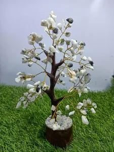 Wholesale Handmade Rainbow Moonstone Gemstone <b>Tree</b> 300 Beads <b>Crystal</b> Bonsai Home Decor - Product Image 4