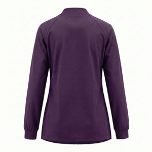 Blouson de travail personnalisable pour femme à fermeture éclair intégrale, col rond, avec logo et couleurs de marque, prix de gros, réduction sur les achats en gros, blousons de travail - Product Image 3