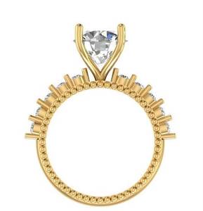 Bague de fiançailles en diamant de 1,47 carat, or rose, sertissage partagé, deux tons, bijoux de mariage pour femmes - Product Image 1