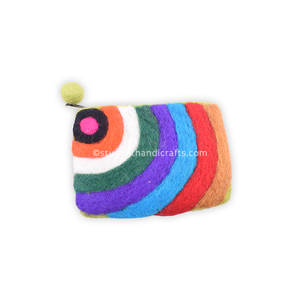 Monedero de Fieltro Arcoíris con una Combinación de Colores Atractiva - Product Image 1