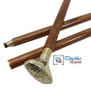 Bastón de Senderismo y Caminata Mayorista para Adultos Mayores con Mango de Latón y Punta de Goma, 98cm de Longitud, Bastón Inteligente para Exteriores - Product Image 2