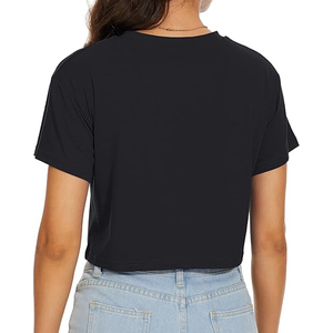 Camiseta Corta Oversize para Mujer, de Algodón, Corte Holgado, Manga Corta, Lisa, Estilo Casual Urbano, Top de Verano, Impresión Personalizada - Product Image 6