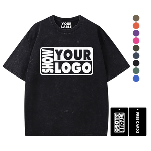 T-shirts délavés 230 g/m² pour hommes et femmes, personnalisables avec votre logo ou impression, étiquettes OEM gratuites avec votre logo, nouvelle collection - Product Image 4