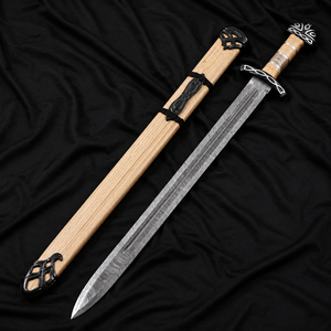 Épée médiévale Viking artisanale en acier inoxydable de 29 pouces, objet d'art et de collection, à suspendre au mur, cadeau de mariage ou d'anniversaire pour mari - Product Image 3