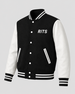 Rits Enterprises New Street Fashion Winter Coated <b>Long</b> Front Thin <b>Leather</b> Sleeve Brown Black Men Varsity <b>Jackets</b> Custom Private - Product Image 6