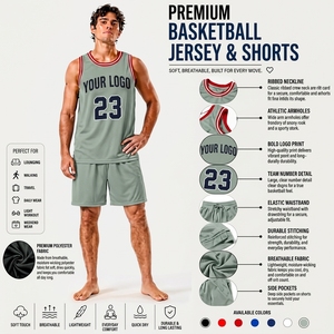 ชุดกีฬาบาสเก็ตบอลหลากสี เสื้อเจอร์ซีย์แขนกุดระบายอากาศได้ดี สำหรับการฝึกซ้อมฟิตเนสและการแสดงสมรรถภาพทางกีฬา - Product Image 6