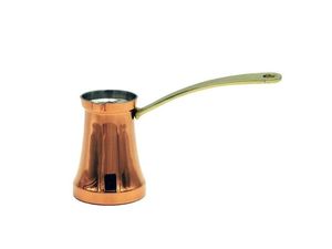 Cezve, Cafetera Turca de Latón Hecha a Mano con Mango de Madera Roja para Preparar Café en Casa - Product Image 4
