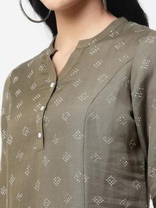 Printed <b>Linen</b> Co-Ord Set For Women - Product Image 3
