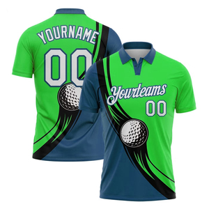 Chemises Polo de Golf Imprimées pour Hommes en Gros – Haute Qualité, Performance, Manches Courtes, Tenue Décontractée Sportive, Vêtements d'Été - Product Image 1