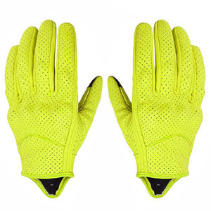 Gants de moto pour la route et la piste avec cuir cousu de haute qualité et protection antidérapante sur la paume - Product Image 2