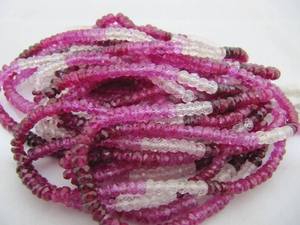 Cuentas facetadas de imitación de rubí multicolor de 3 mm a 4 mm, hebra de cuentas redondas facetadas de 13-14 pulgadas de largo - Product Image 4