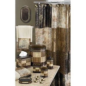 Zambia Animal 12pc Classic Fabric Shower <b>Curtain</b> Set Unique Western Country Design with <b>Hooks</b> - Product Image 4