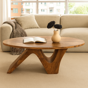 Mesa de Centro de Madera Maciza Rústica y Duradera de Proveedor Vietnamita, Decoración de Madera Natural Hecha a Mano para Sala de Estar - Product Image 6