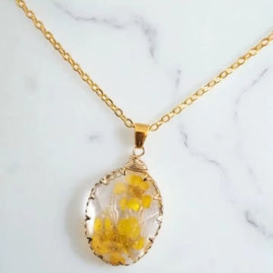 Collar de moda de resina con colgante largo, gargantilla punk de acrílico con cadena grande y gruesa para mujer, joyería artesanal de resina - Product Image 2