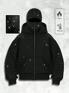 Sudadera con Cremallera y Pedrería de Última Moda para Hombre, Algodón, Invierno, Color Personalizado, Cómoda, Transpirable, Venta al Por Mayor, Moda Urbana - Product Image 5