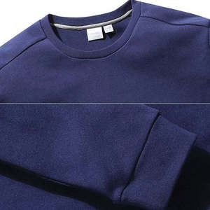 Men's Gray Crew Neck Knitted Pullover <b>Sweatshirt</b> Oversized Fit 100% Cotton Casual Autumn <b>White</b> Print Design - Product Image 5