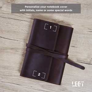 Couverture de carnet de notes de luxe en cuir véritable rechargeable avec protection, étui pour journal, support d'écriture pour professionnels NBC-0071 - Product Image 4