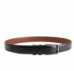 Cinturón Trenzado de Cuero Vacuno Vintage de Primera Calidad, Más Vendido, con Costuras en Contraste y Hebilla de Cobre, Elegante, para Hombres de Negocios - Product Image 1