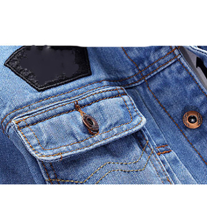 Chaqueta Vaquera al por Mayor para Hombre, de Alta Calidad, Estilo Casual, Talla Grande, Chaquetas Vaqueras para Hombre con MOQ Bajo - Product Image 5