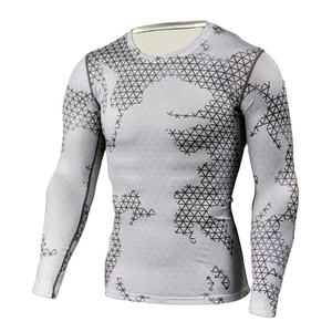 For Factory Supply High Demand Rashguard Quick Dry Spandex/Polyester Anti-Bacterial Mens <b>Compression</b> <b>Shirt</b> Long Sleeve Rashguard - Product Image 1