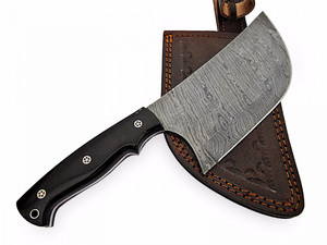 Couteau de chef Santoku en acier Damas 6-7,9 pouces, forgé à la main, manche en bois, ambidextre, extra-affûté, finition mate pour usage en cuisine - Product Image 2