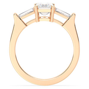 REYES Elegant Design 14K Rose Gold Emerald Cut 1.44Ct Moissanite <b>Ring</b> For Women Custom Wedding Anniversary Gift Fine Jewelry - Product Image 6