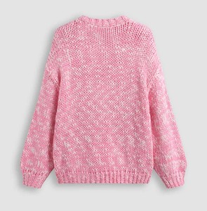 Pull en tricot style universitaire oversize, chaud pour l'hiver, toucher tricoté à la main, élégant, respirant, pour femme - Product Image 2